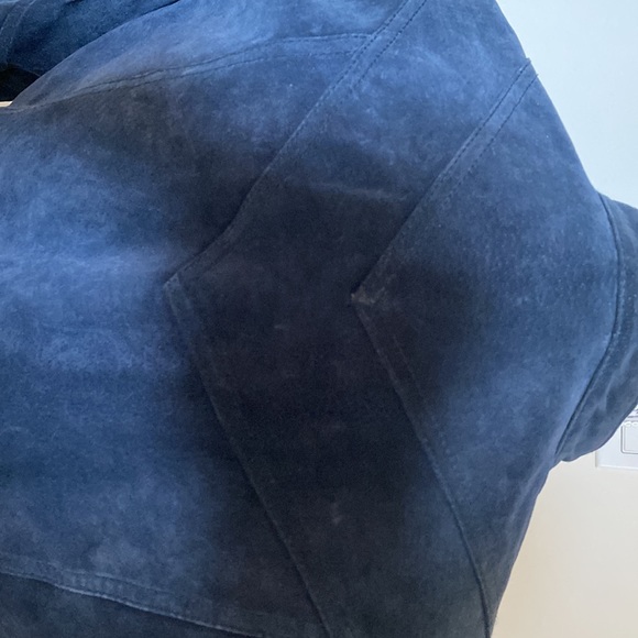Blue suede jacket - Picture 4 of 6